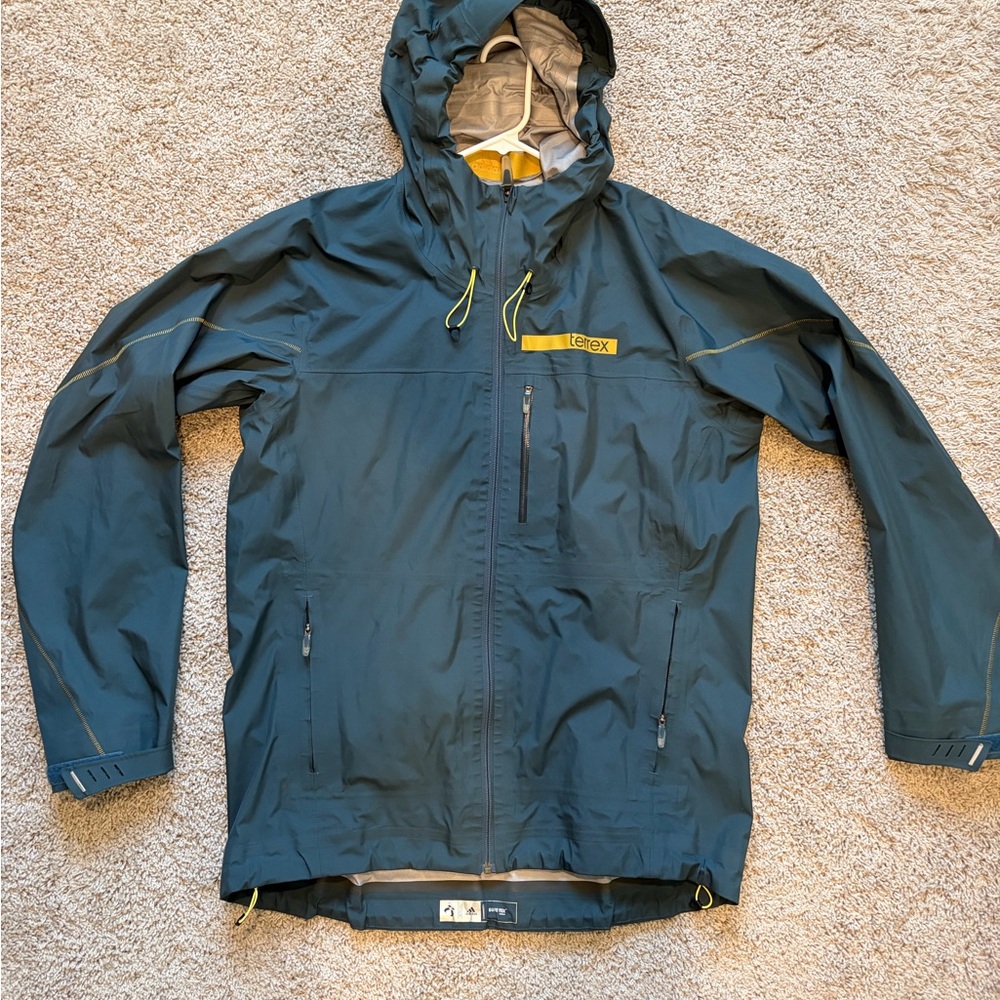 adidas Terrex Goretex Active Hooded Rain Jacket Men’s L